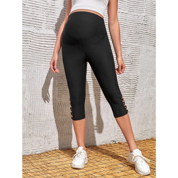 Maternity High Waist Cut Out Leggings - Picture 4 of 5